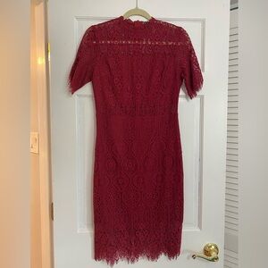 Lacey red short dress